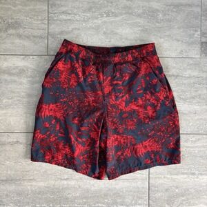 Lululemon Men's Pace Breaker Shorts Lined 9''  Gray Red Tropical Print Size L